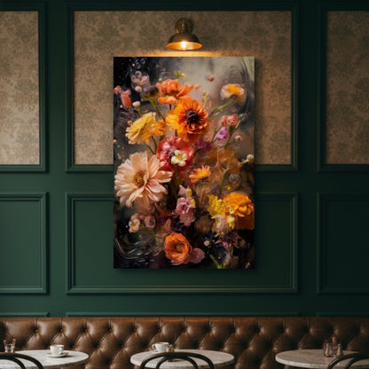 Vibrant Abstract Floral Canvas Print #46