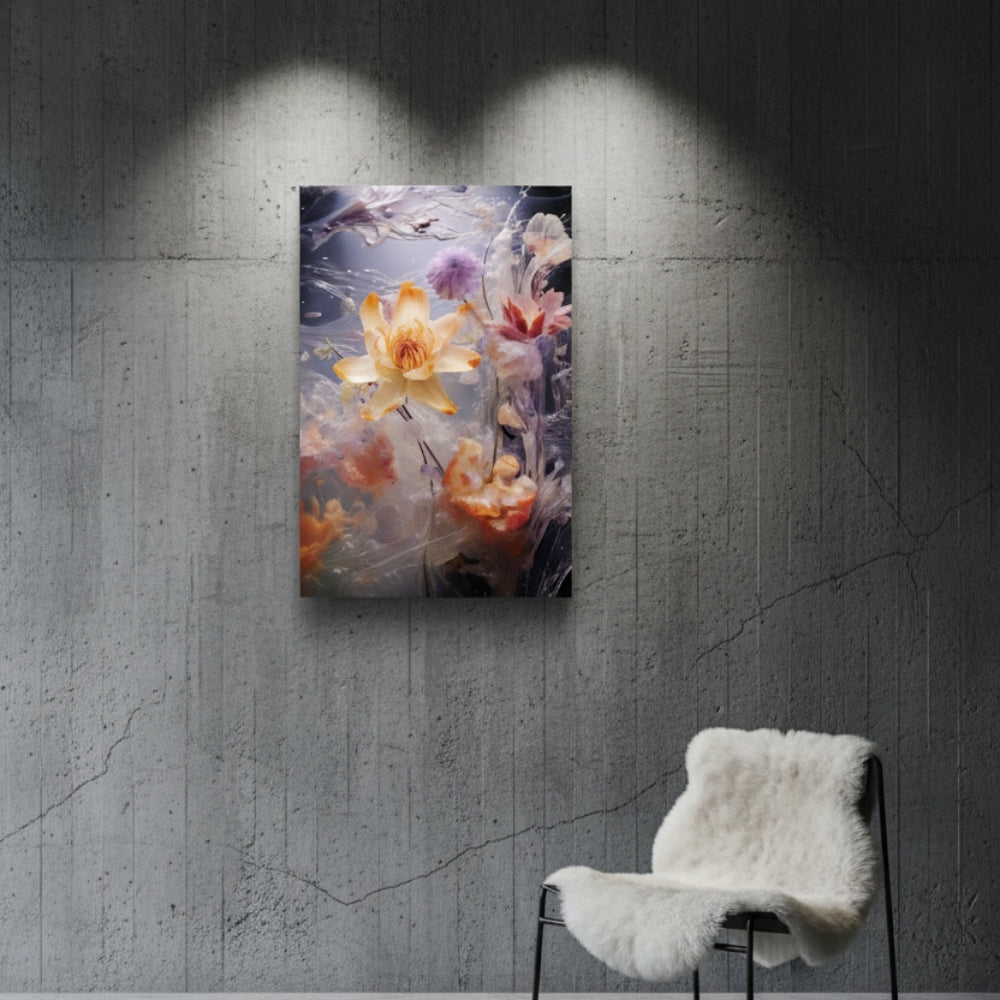 Vibrant Abstract Floral Canvas Print #47