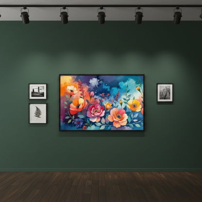 Serene Pink Cosmos Abstract Wall Art