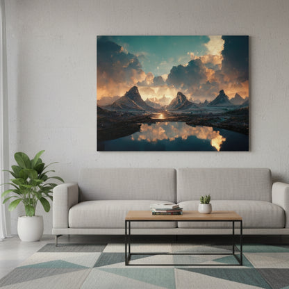Mountain Reflection Canvas Print