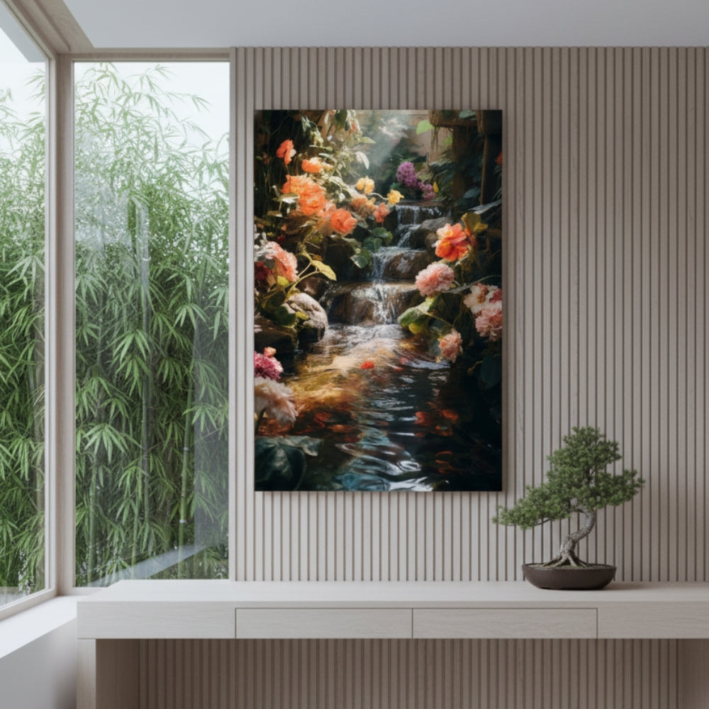 Vibrant Abstract Floral Canvas Print #45