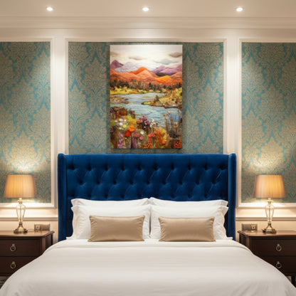 Vibrant Textured Flower Canvas