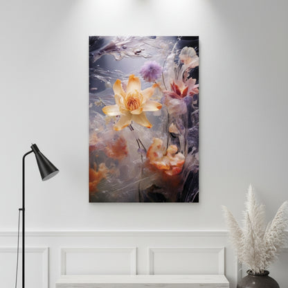 Vibrant Abstract Floral Canvas Print #48