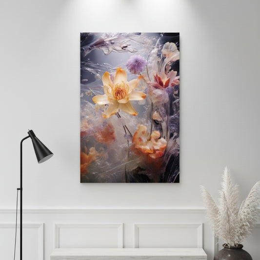 Vibrant Abstract Floral Canvas Print #48