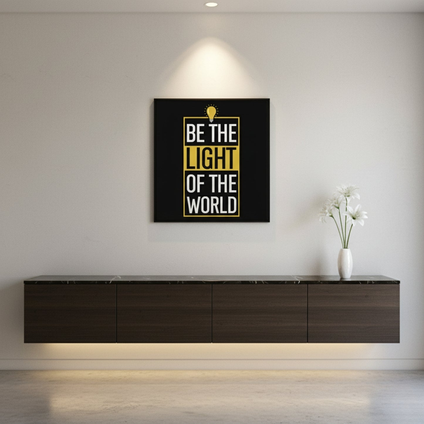 Be the Light of the World – Motivational Canvas Print for Office & Home Decor | Indi Trends