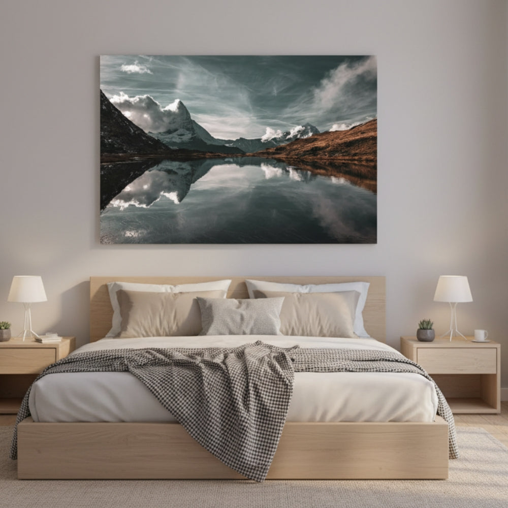 A Silent Conversation Between The Towering Granite Peaks And The Glassy Waters Of The Ancient Lake