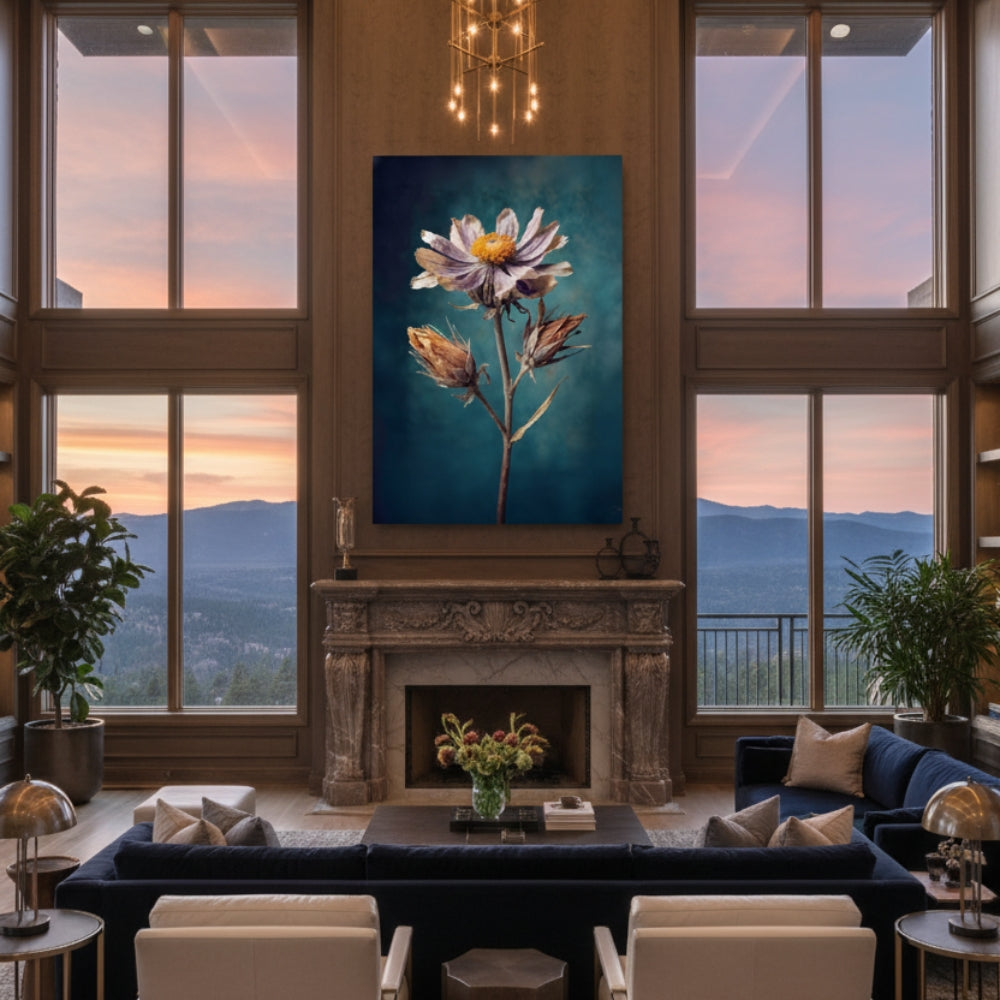 Vibrant Abstract Floral Canvas Print #53