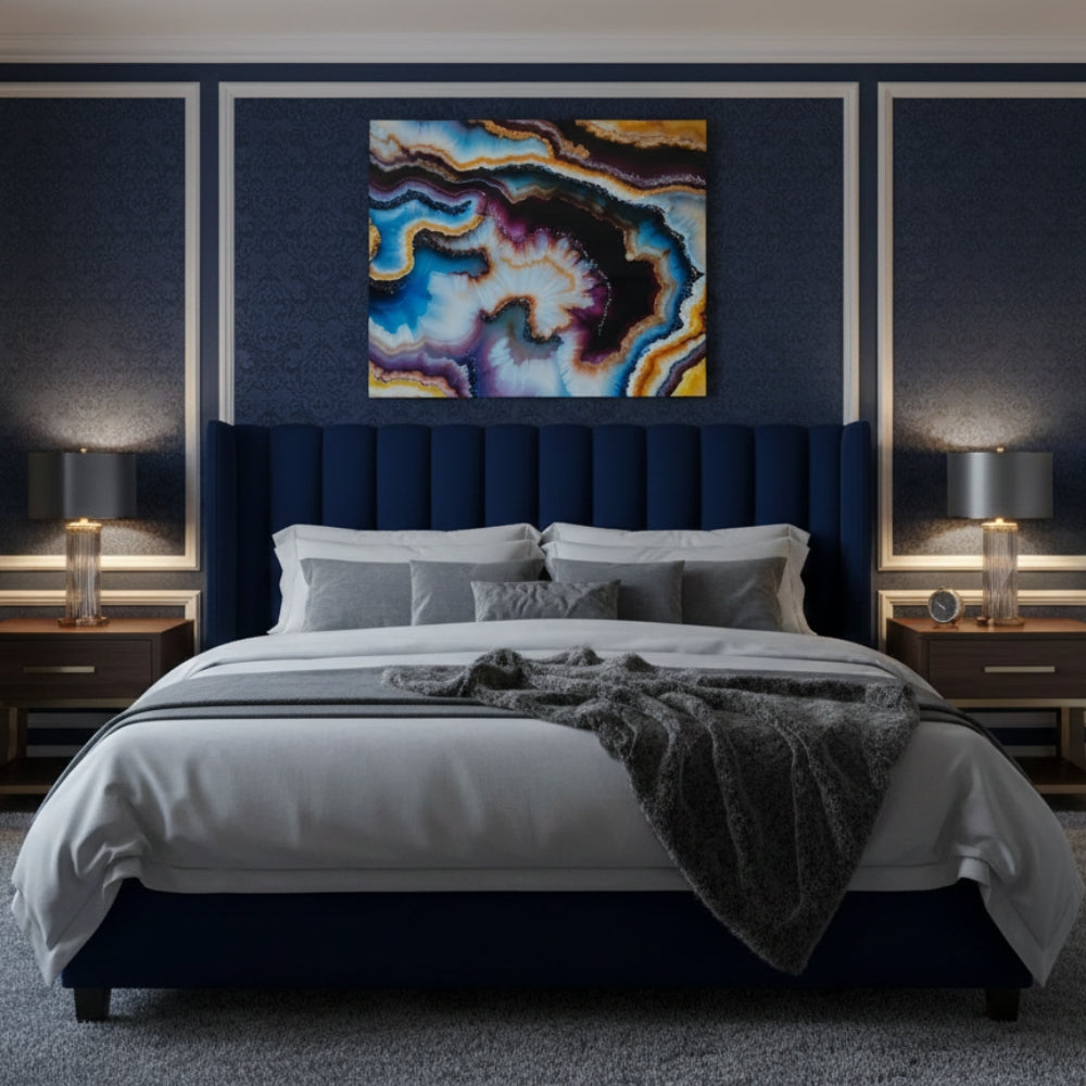 Geode Abstract Resin Wall Art | Premium Handcrafted Luxury Decor | High-Gloss Epoxy Finish