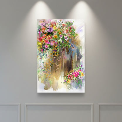 Vibrant Abstract Floral Canvas Print #55