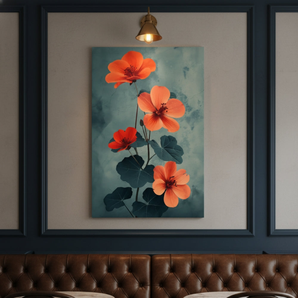 Vibrant Abstract Floral Canvas Print #30