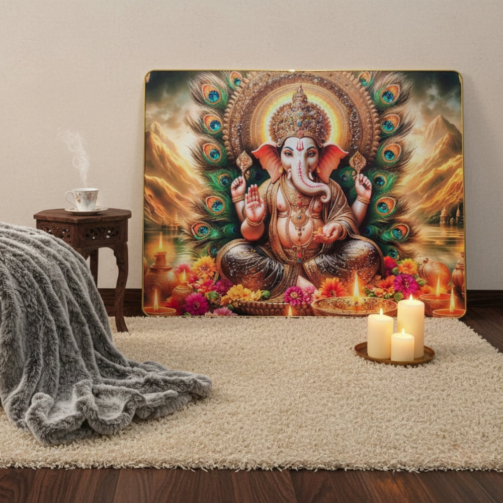 Lord Ganesha Resin Wall Art | Premium Handcrafted Spiritual Decor | High-Gloss Finish
