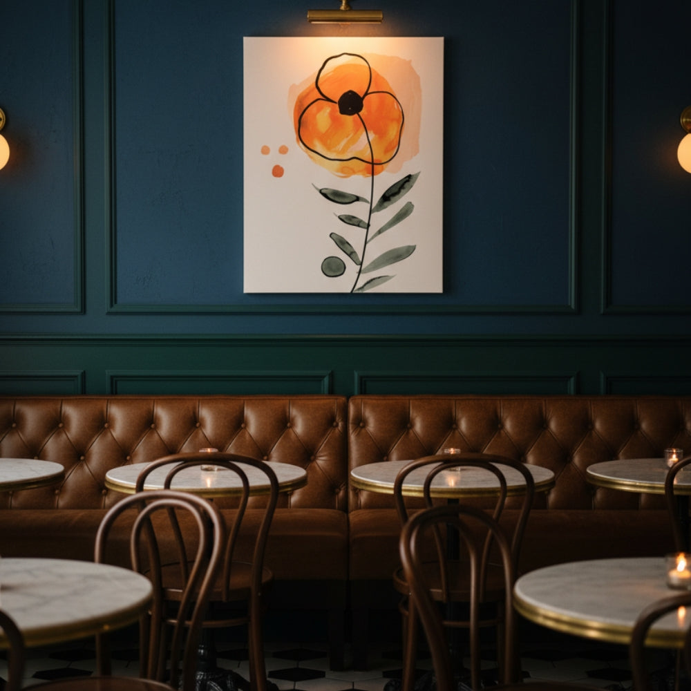 Vibrant Abstract Floral Canvas Print #32