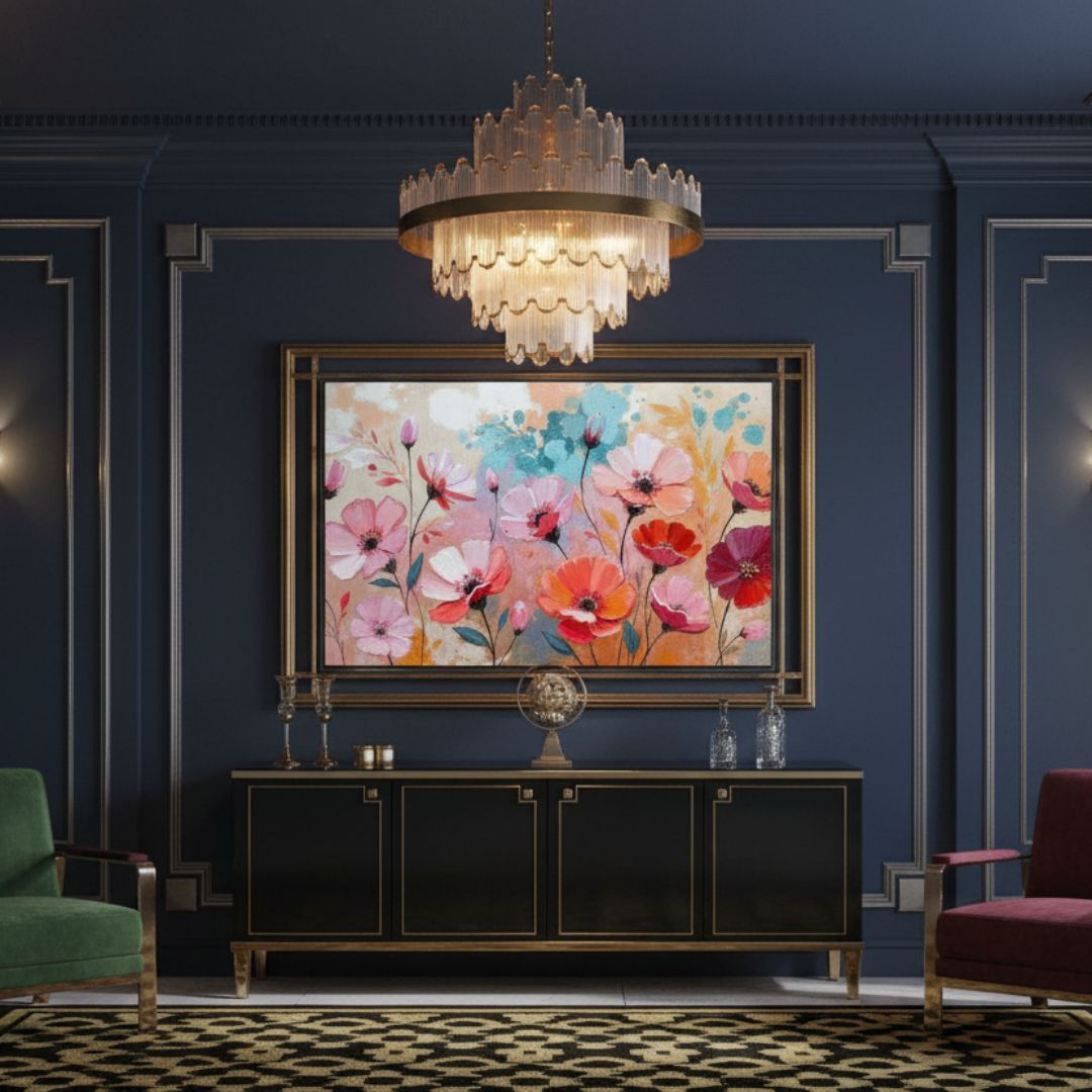 Textured Impasto Floral Wall Art