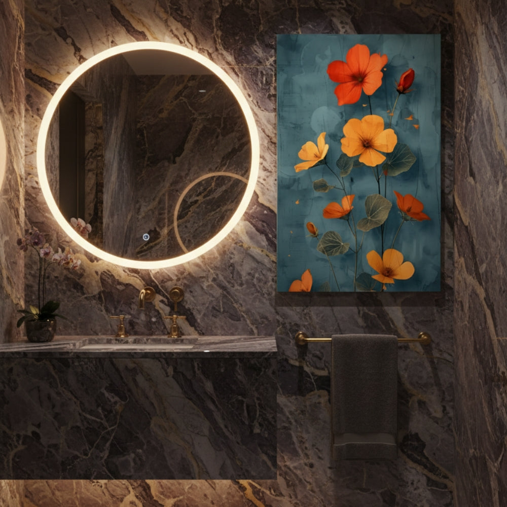 Vibrant Abstract Floral Canvas Print #31