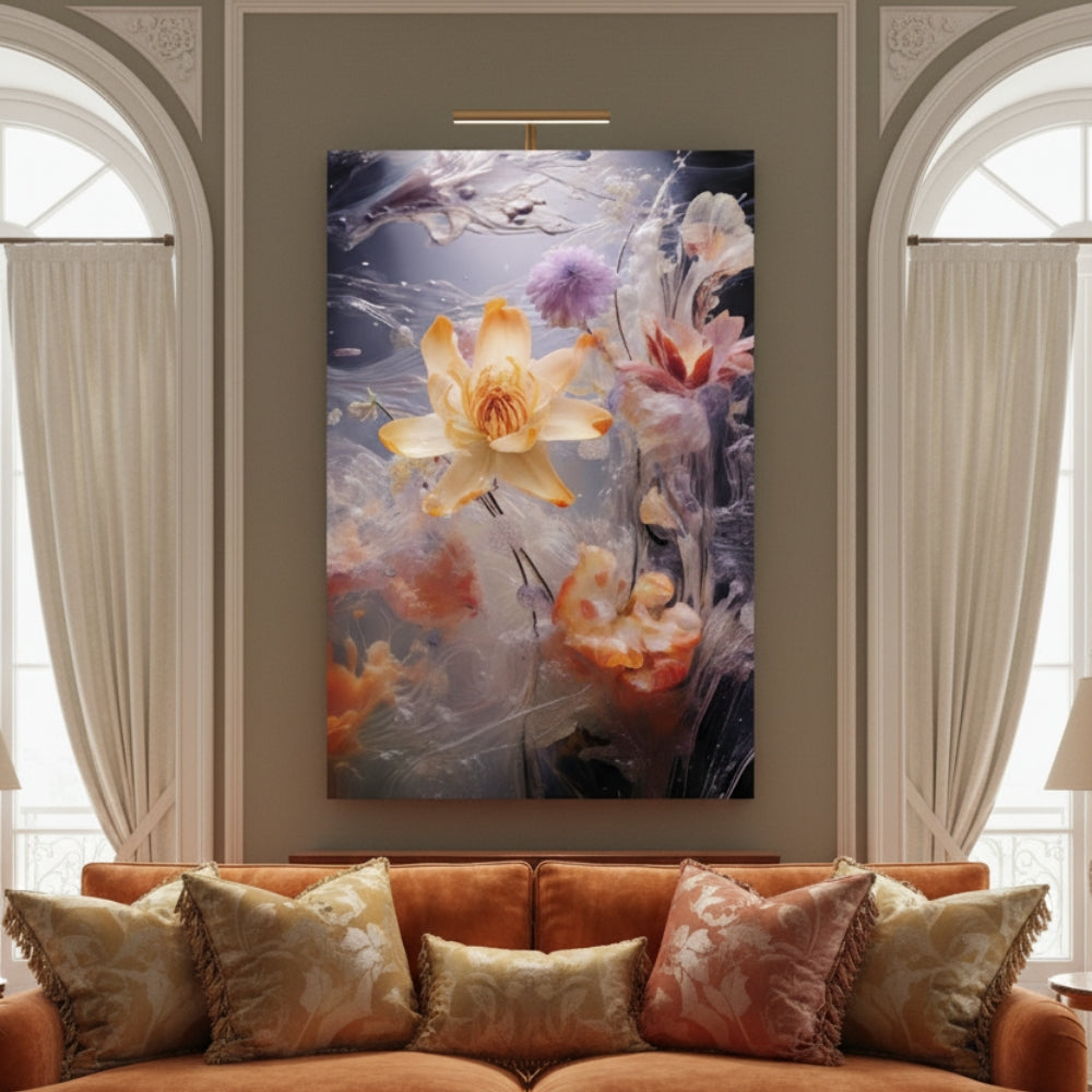 Vibrant Abstract Floral Canvas Print #48