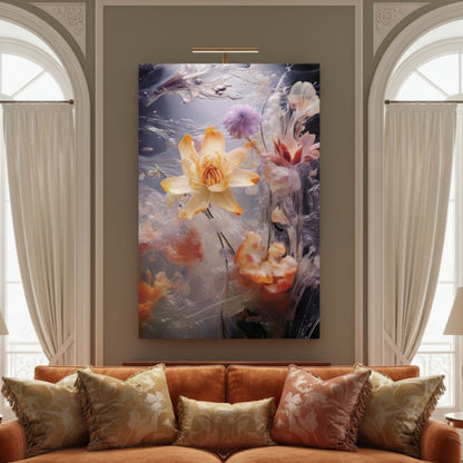 Vibrant Abstract Floral Canvas Print #48