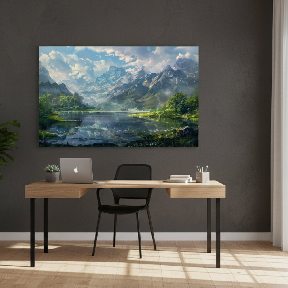Mountain Peak Reflection Wall Art