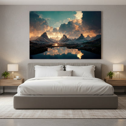 Mountain Reflection Canvas Print