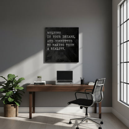 Dreams to Reality: The Power of Commitment – Actionable Goal Setting Quote