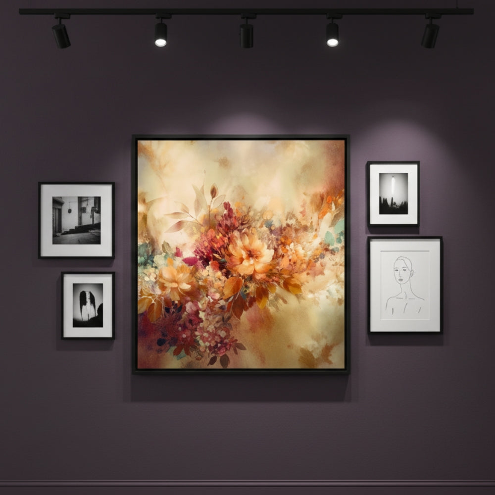 Bright Watercolor Flower Border Print