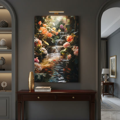 Vibrant Abstract Floral Canvas Print #56