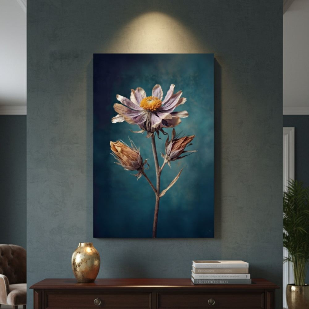 Vibrant Abstract Floral Canvas Print #53