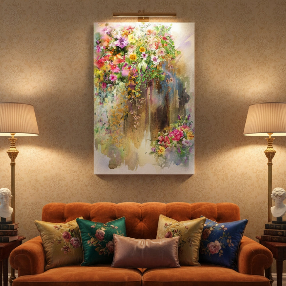 Vibrant Abstract Floral Canvas Print #55