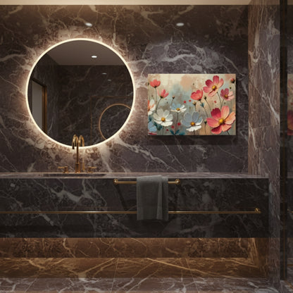 Vibrant Abstract Floral Canvas Print #37