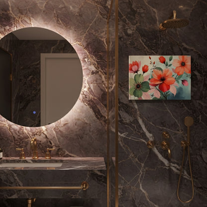 Vibrant Abstract Floral Canvas Print #26