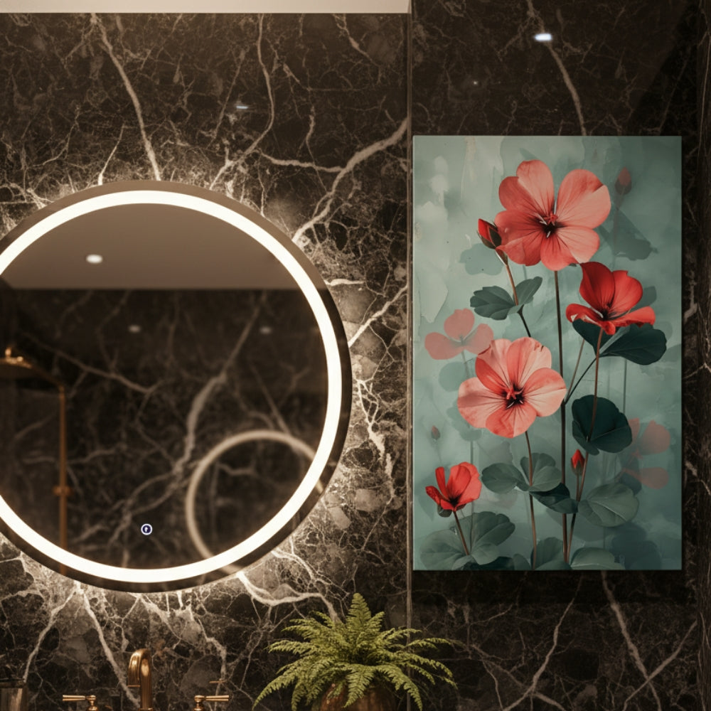 Vibrant Abstract Floral Canvas Print #29