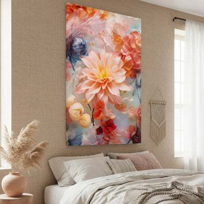 Vibrant Abstract Floral Canvas Print #41