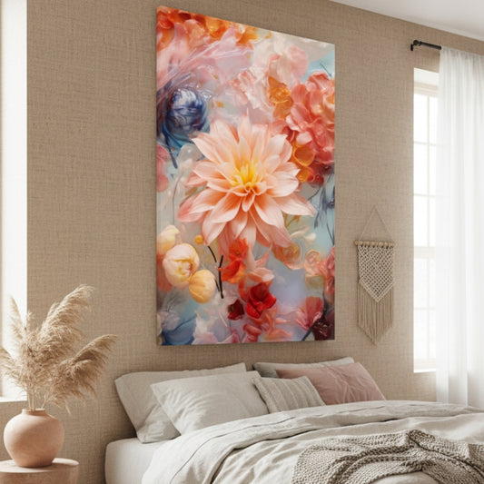 Vibrant Abstract Floral Canvas Print #41