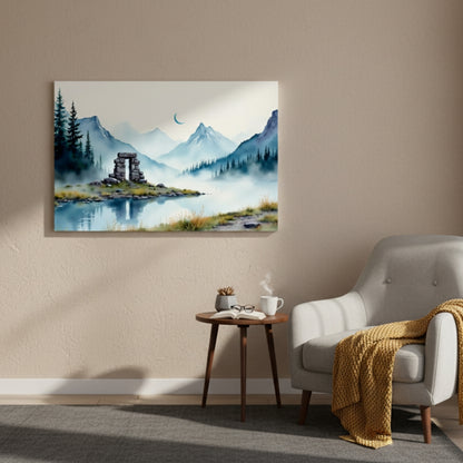 The Silent Stone Portal Standing Eternal Amidst Whispering Pines And Drifting Morning Mountain Fog