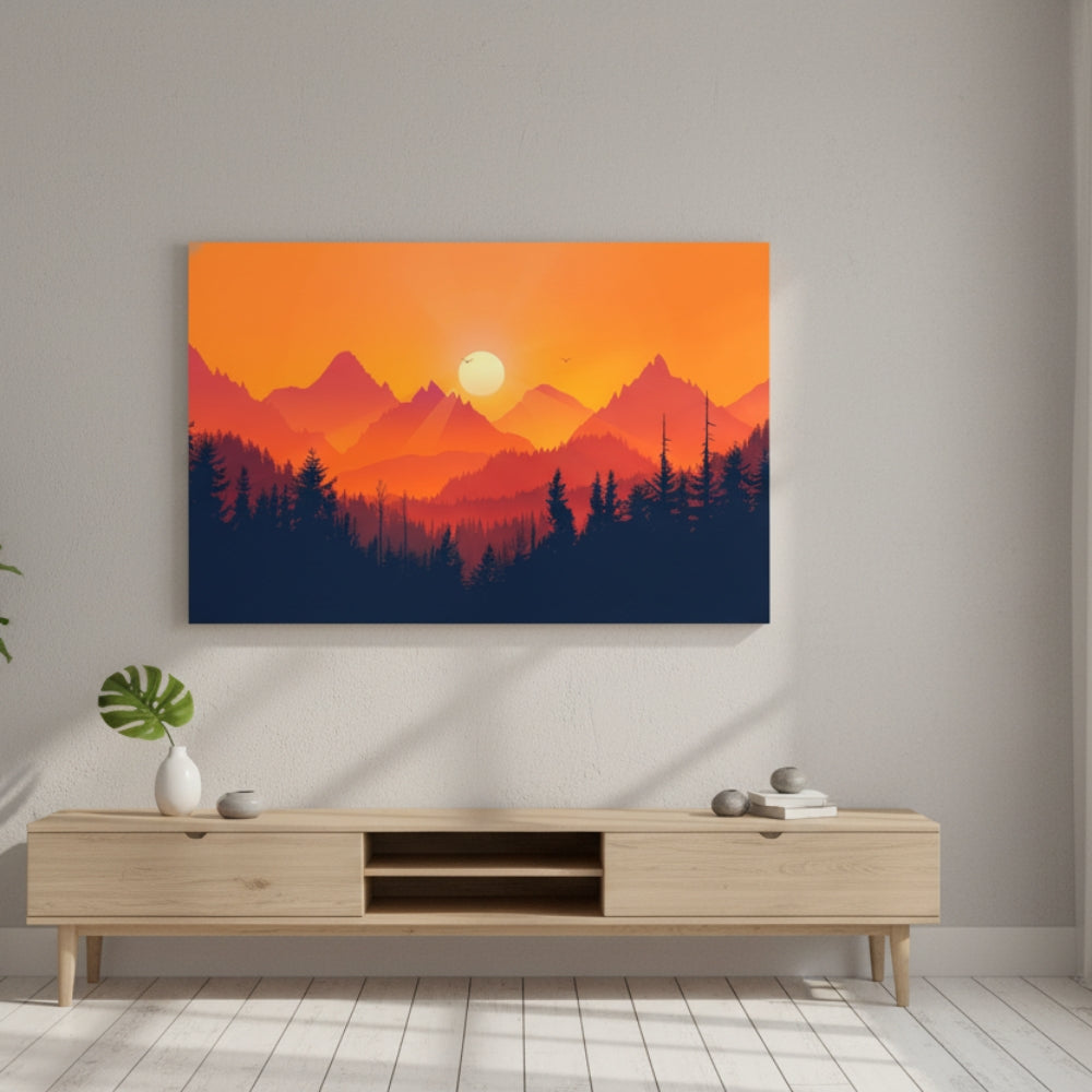 A Moment Of Perfect Stillness As The Burning Day Surrenders To The Cool Shadows Of The Coming Night