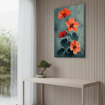 Vibrant Abstract Floral Canvas Print #30