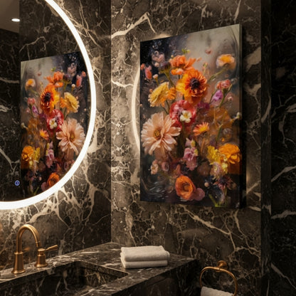 Vibrant Abstract Floral Canvas Print #46