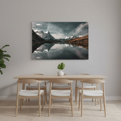 A Silent Conversation Between The Towering Granite Peaks And The Glassy Waters Of The Ancient Lake