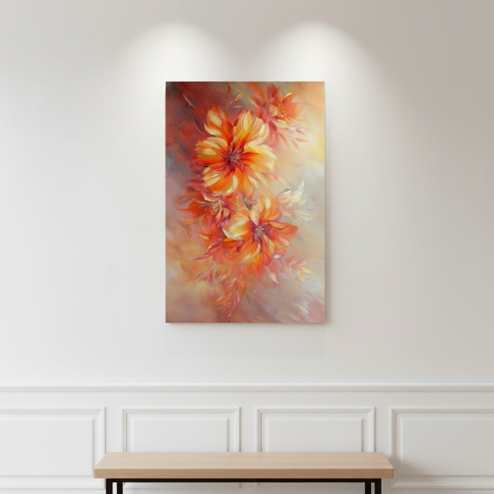 Vibrant Abstract Floral Canvas Print #57
