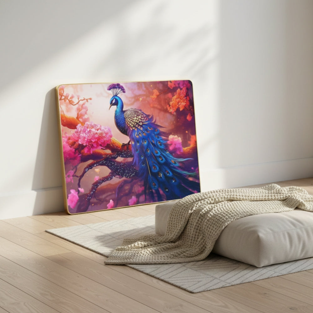 Peacock Resin Wall Art | Premium Handcrafted Nature Decor | High-Gloss Finish