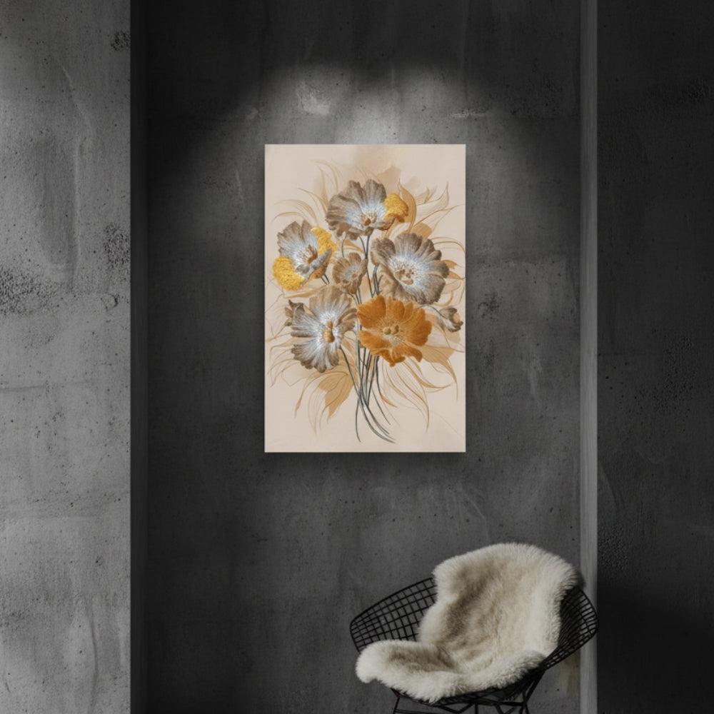 Vibrant Abstract Floral Canvas Print #22