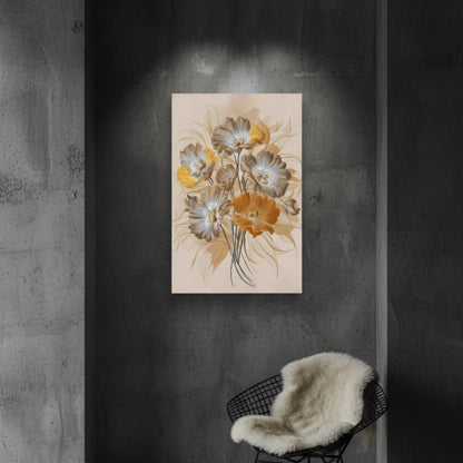 Vibrant Abstract Floral Canvas Print #22