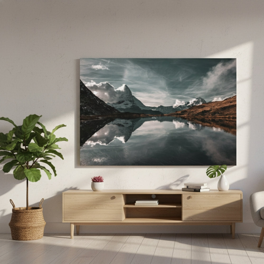 A Silent Conversation Between The Towering Granite Peaks And The Glassy Waters Of The Ancient Lake