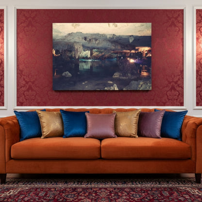 Mysterious Cave Lake Canvas Print