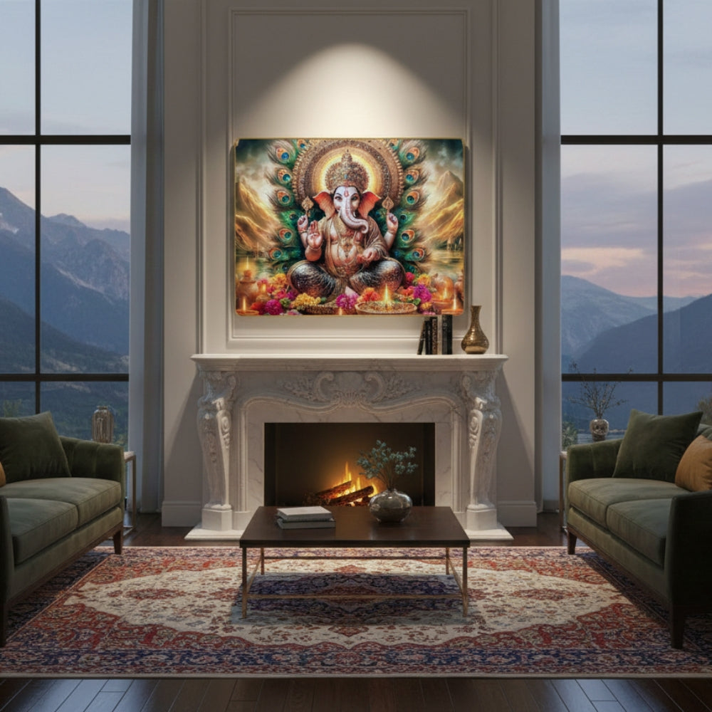 Lord Ganesha Resin Wall Art | Premium Handcrafted Spiritual Decor | High-Gloss Finish