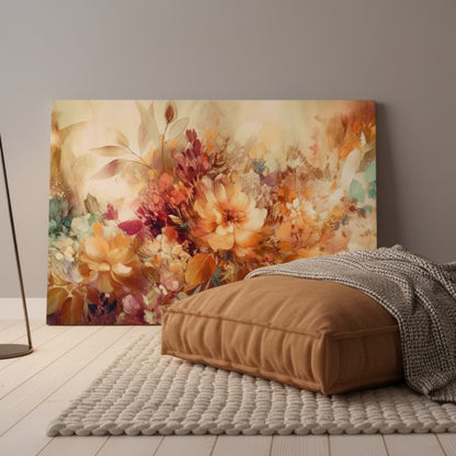 Bright Watercolor Flower Border Print