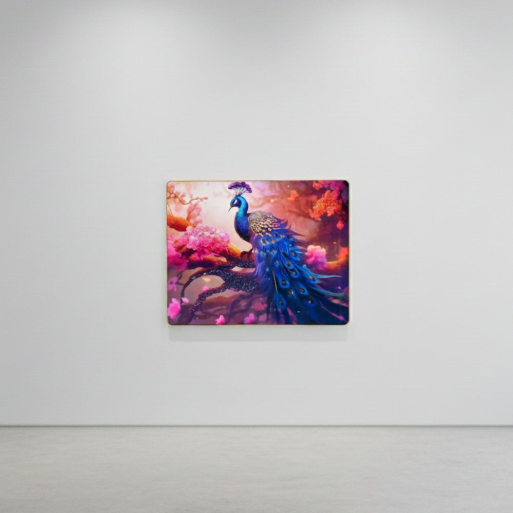 Peacock Resin Wall Art | Premium Handcrafted Nature Decor | High-Gloss Finish