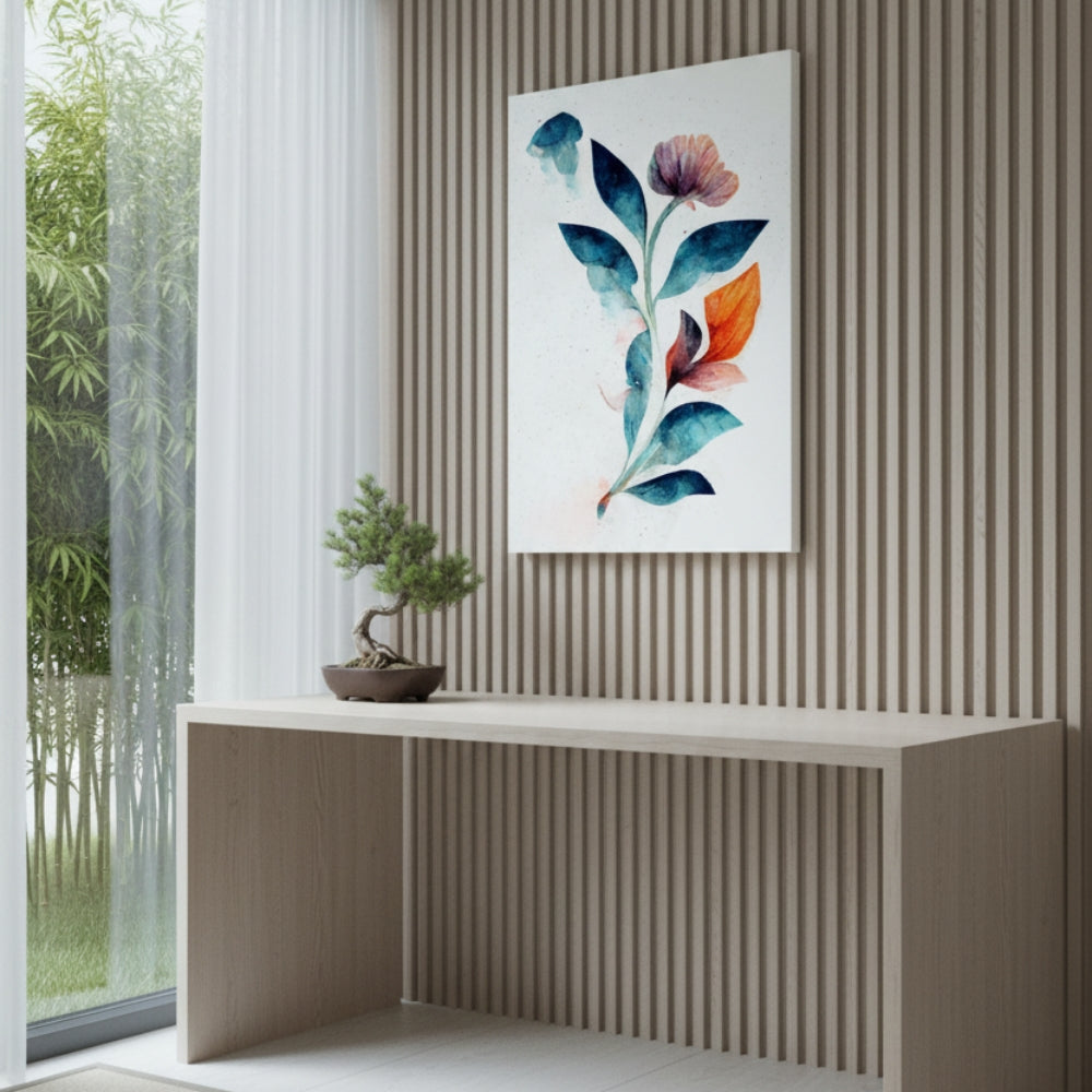 Vibrant Abstract Floral Canvas Print #40