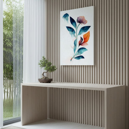 Vibrant Abstract Floral Canvas Print #40