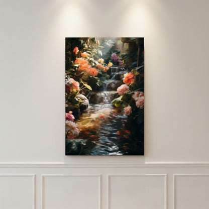 Vibrant Abstract Floral Canvas Print #56