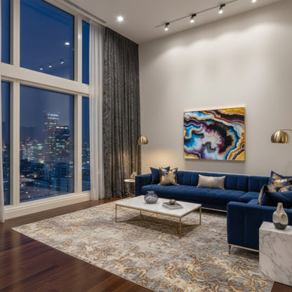 Geode Abstract Resin Wall Art | Premium Handcrafted Luxury Decor | High-Gloss Epoxy Finish